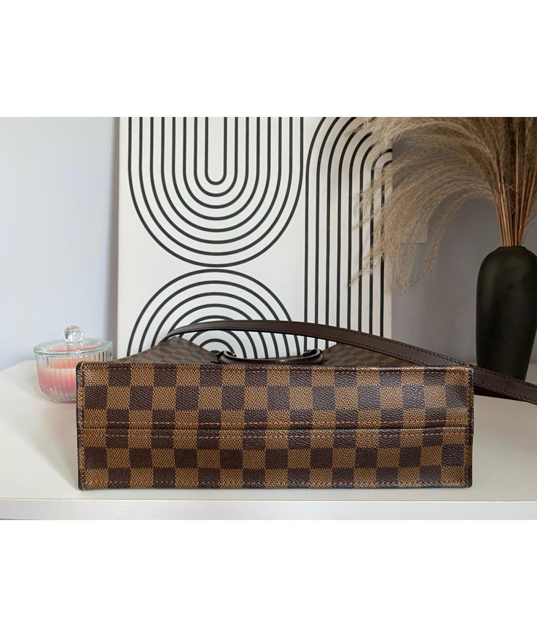 LOUIS VUITTON Коричневая сумка с короткими ручками, фото 3