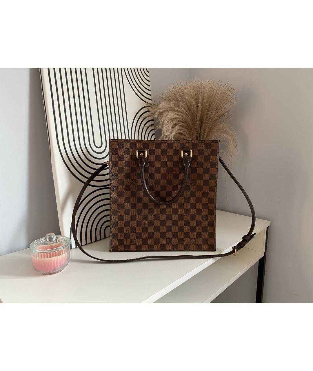 LOUIS VUITTON Коричневая сумка с короткими ручками, фото 8