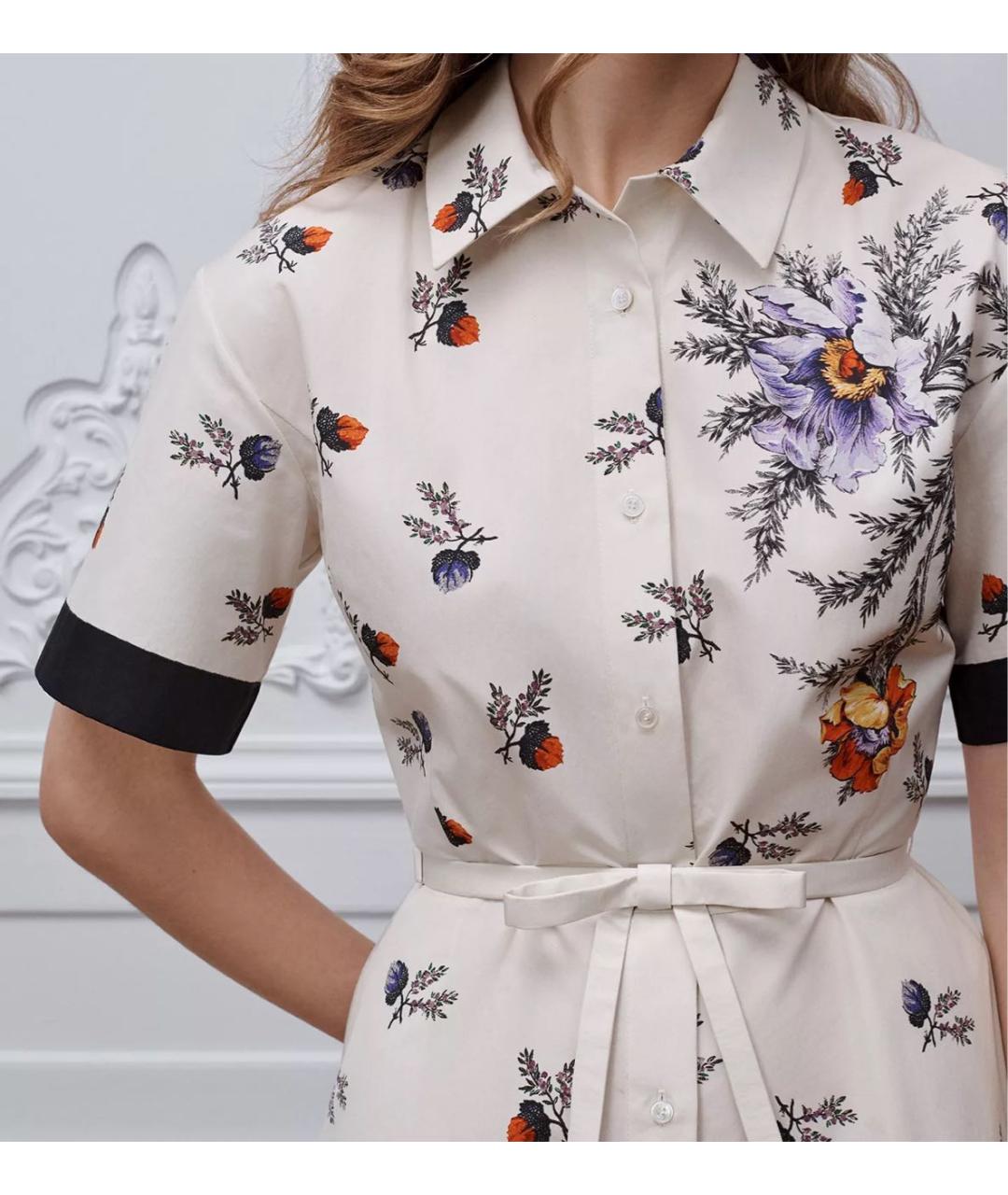 CHRISTIAN DIOR Бежевое хлопковое повседневное платье, фото 3
