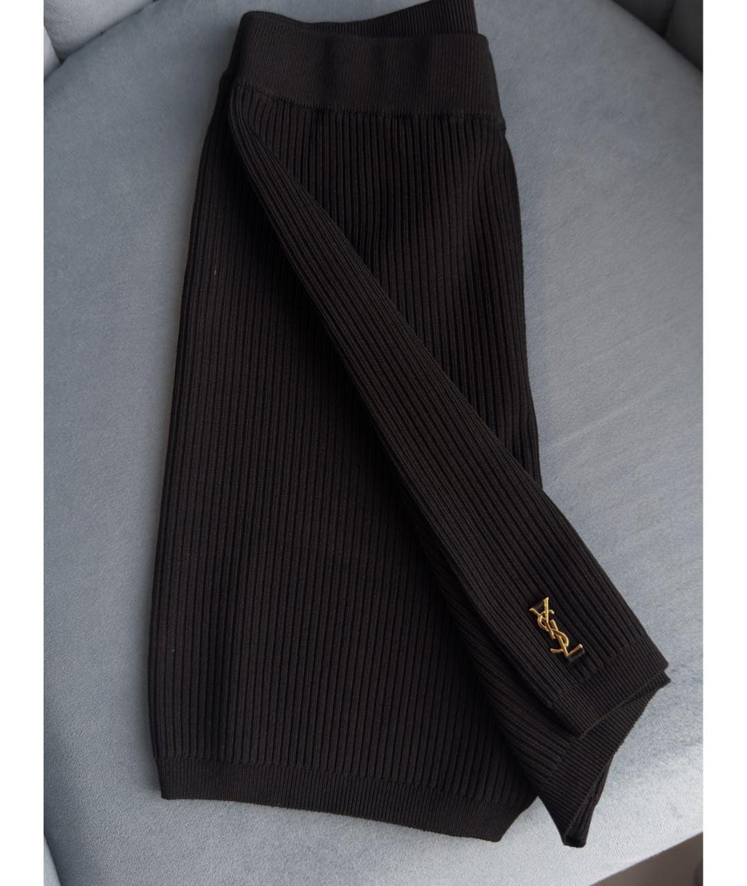 SAINT LAURENT Черные вискозные шорты, фото 5