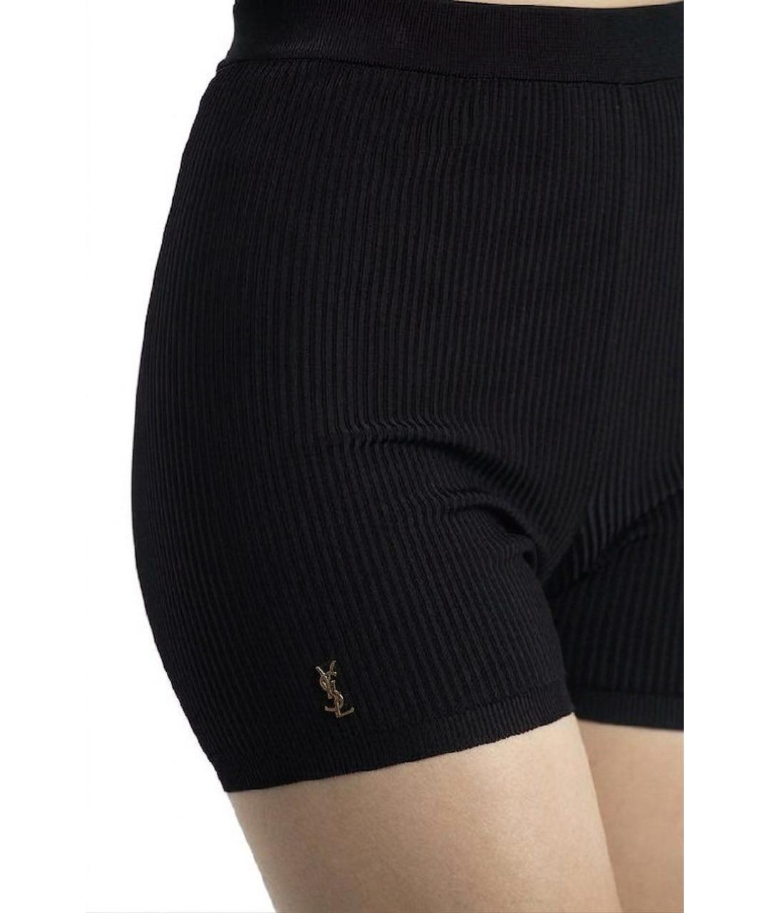 SAINT LAURENT Черные вискозные шорты, фото 6