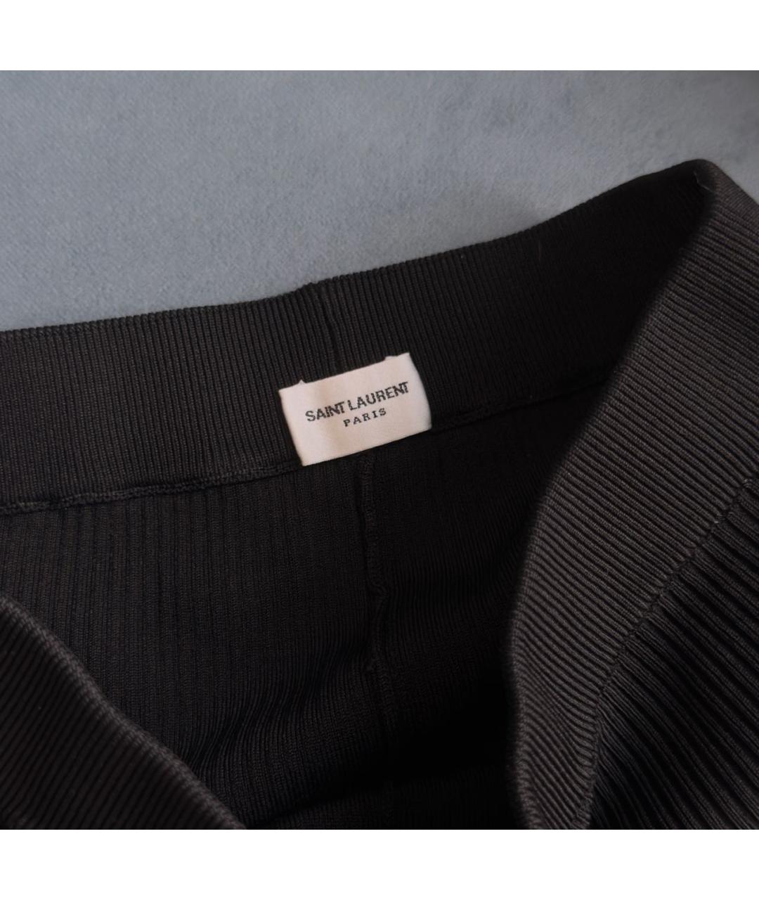 SAINT LAURENT Черные вискозные шорты, фото 4