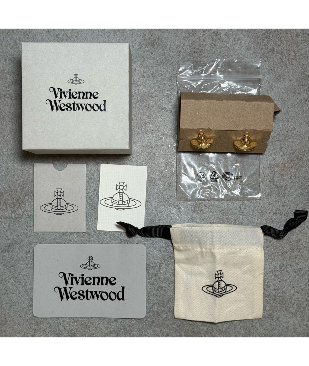 VIVIENNE WESTWOOD Золотые серьги, фото 4