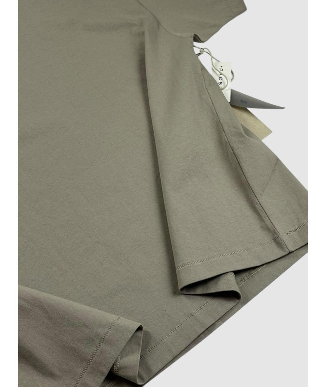 FEAR OF GOD ESSENTIALS Хаки хлопковая футболка, фото 7