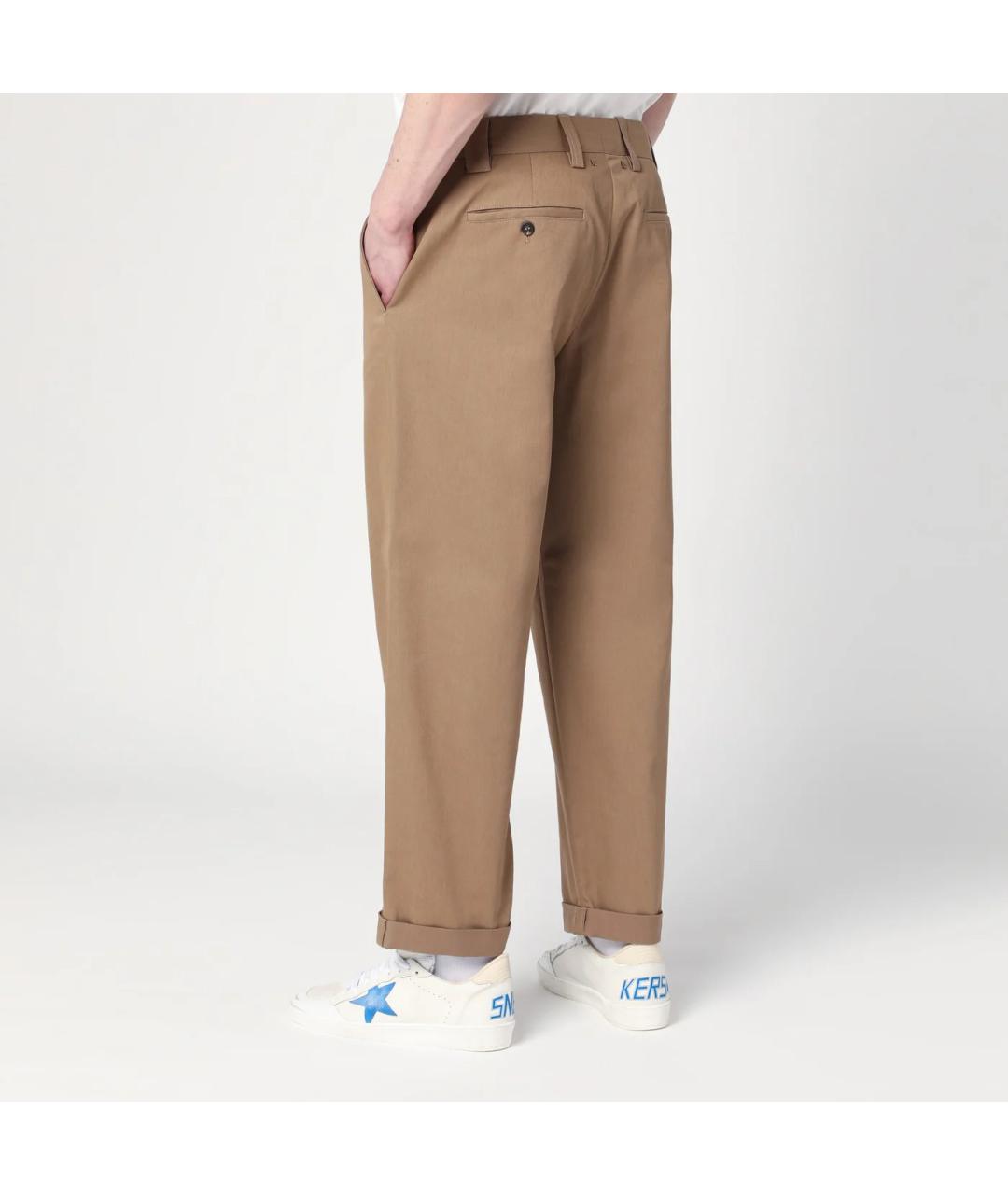 GOLDEN GOOSE DELUXE BRAND Бежевые хлопковые повседневные брюки, фото 2