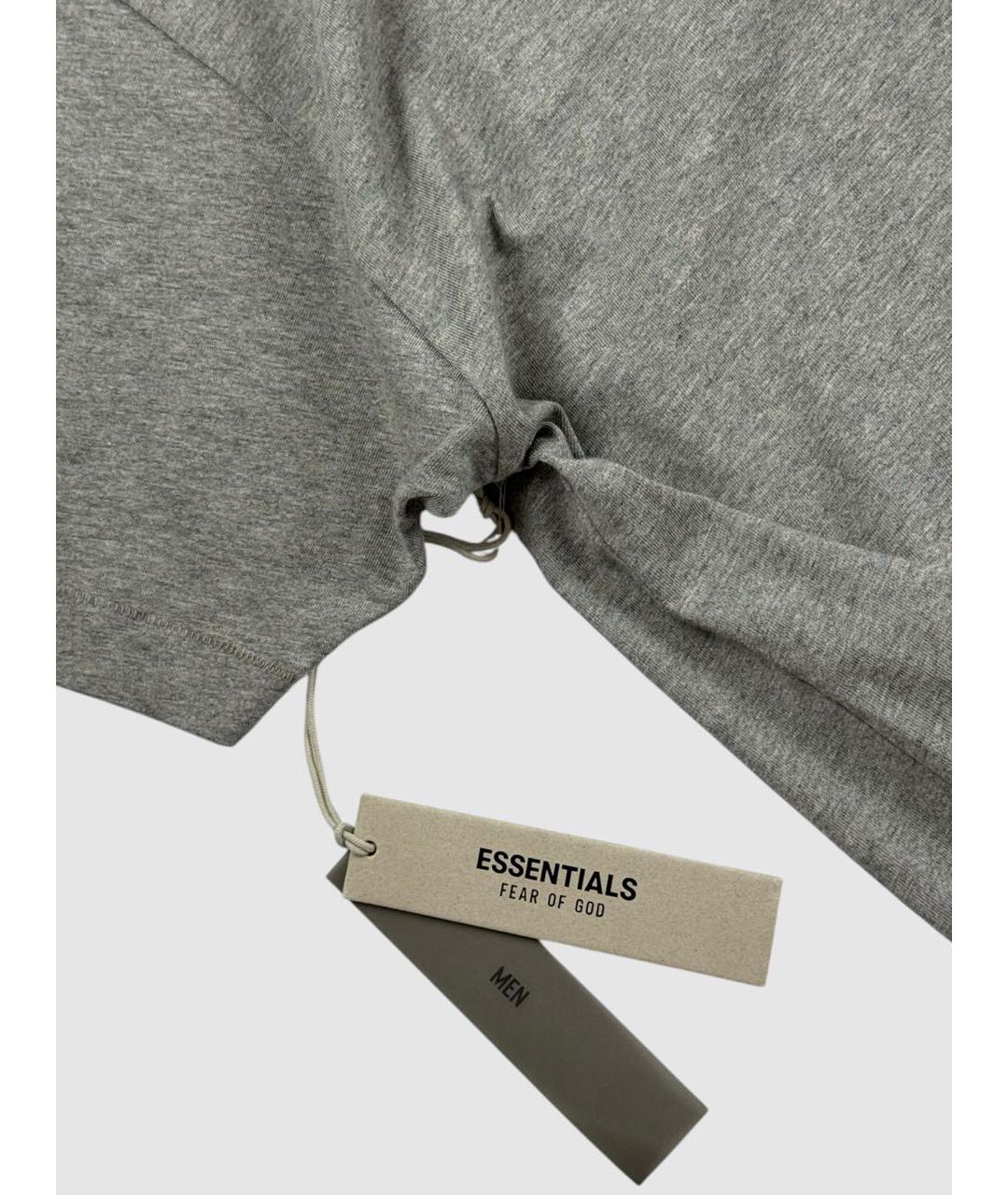 FEAR OF GOD ESSENTIALS Серая хлопковая футболка, фото 4