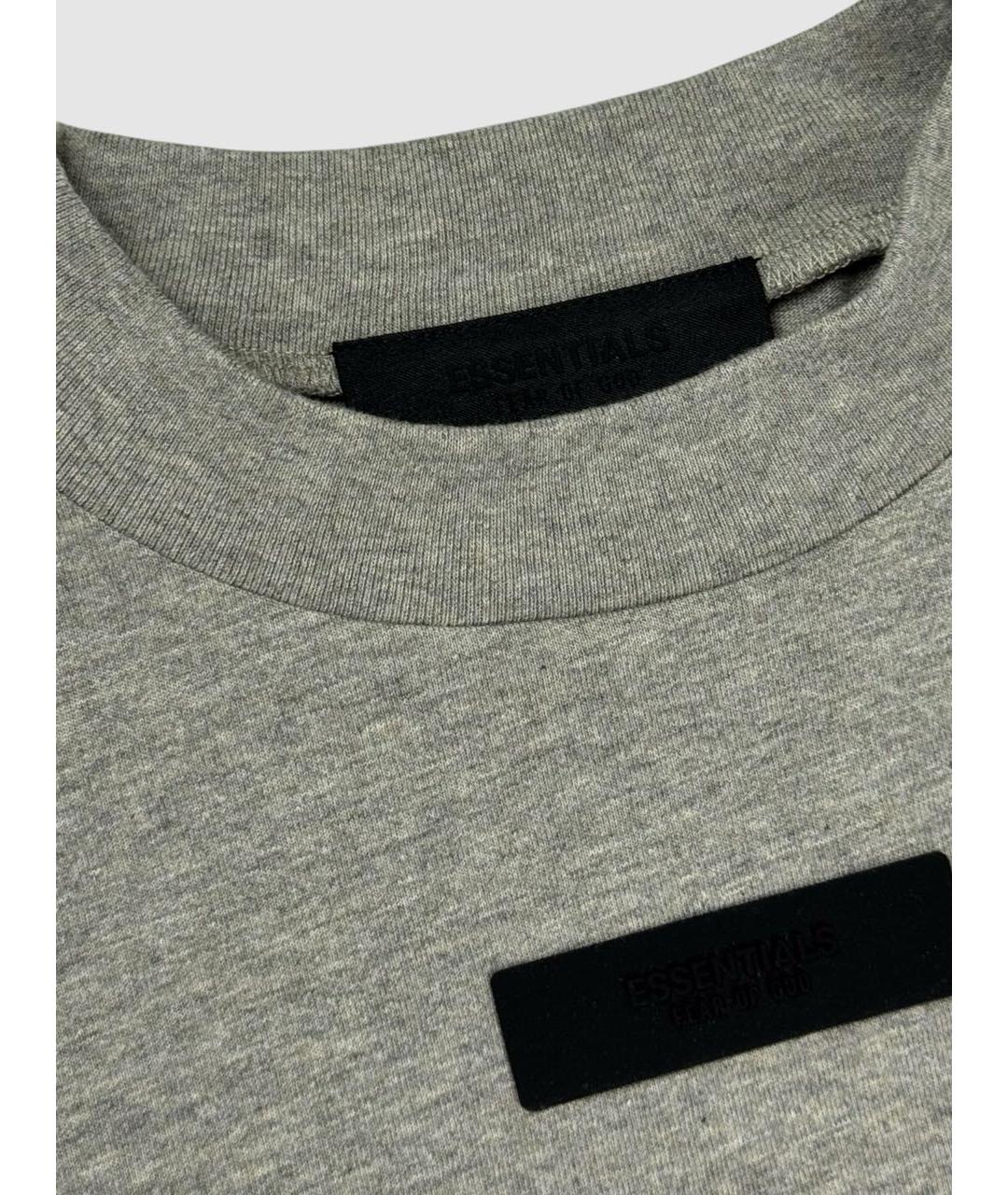 FEAR OF GOD ESSENTIALS Серая хлопковая футболка, фото 5