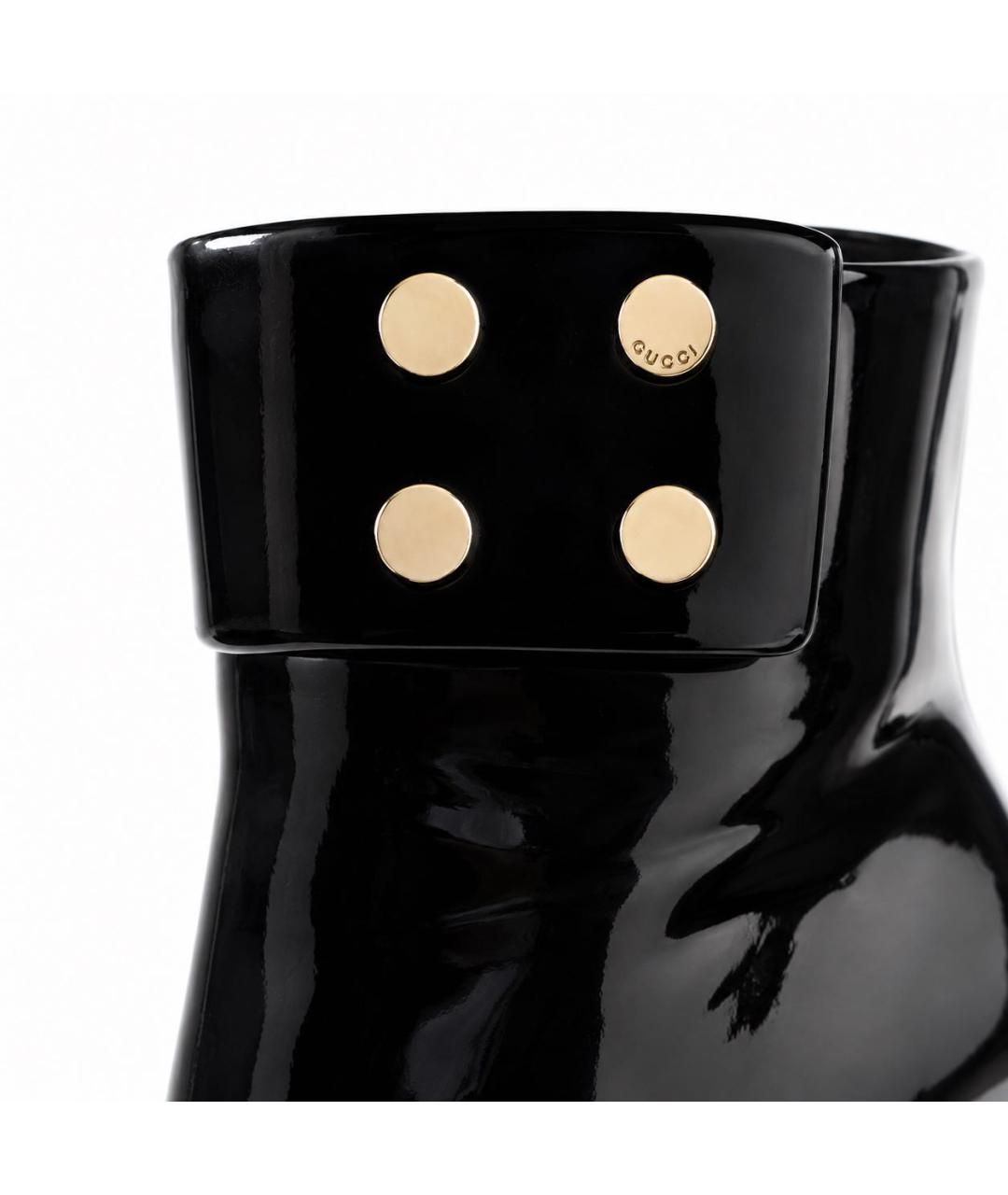 GUCCI Черные ботильоны из лакированной кожи, фото 5