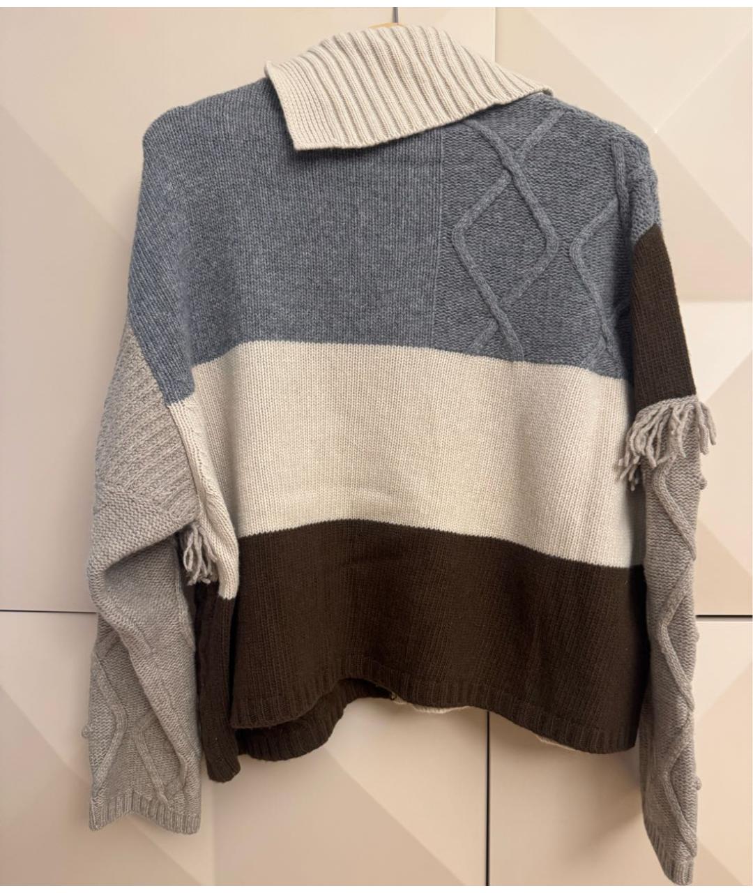 WEEKEND MAX MARA Бежевый шерстяной джемпер / свитер, фото 2