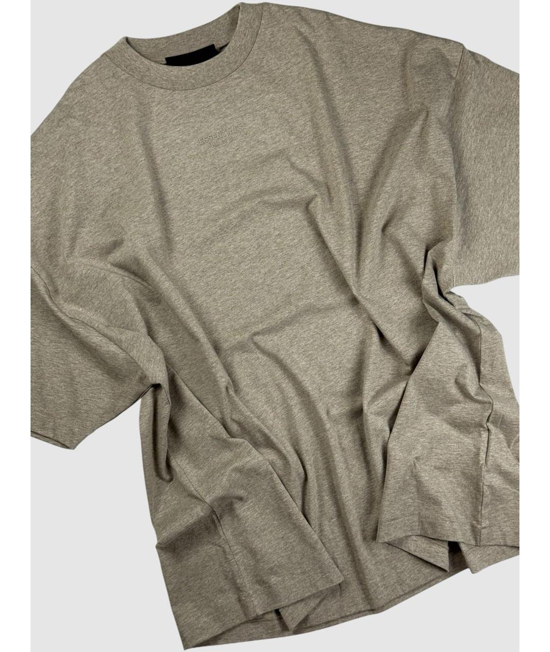 FEAR OF GOD ESSENTIALS Серая хлопковая футболка, фото 4
