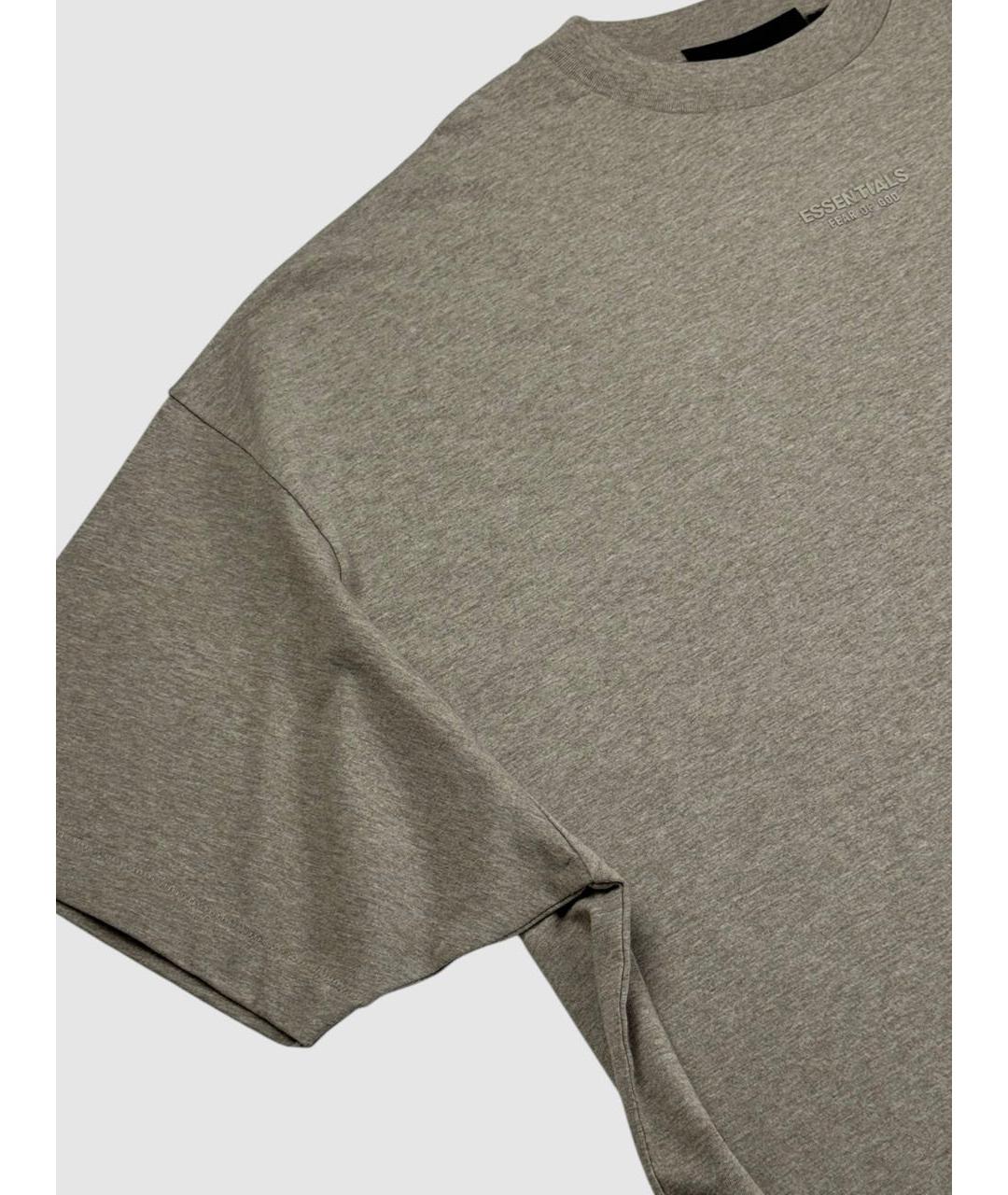 FEAR OF GOD ESSENTIALS Серая хлопковая футболка, фото 3