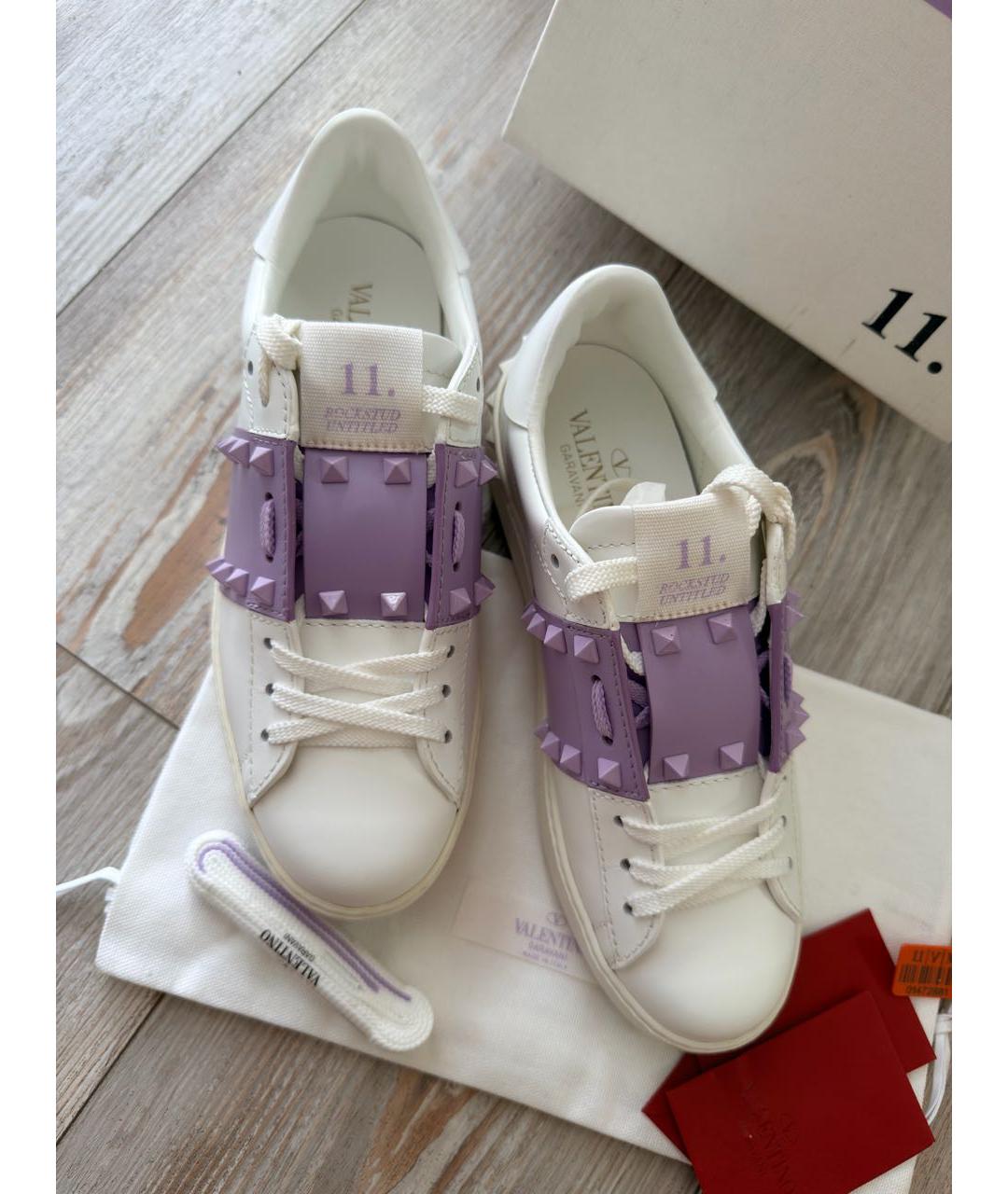 VALENTINO Белые кожаные кеды, фото 4