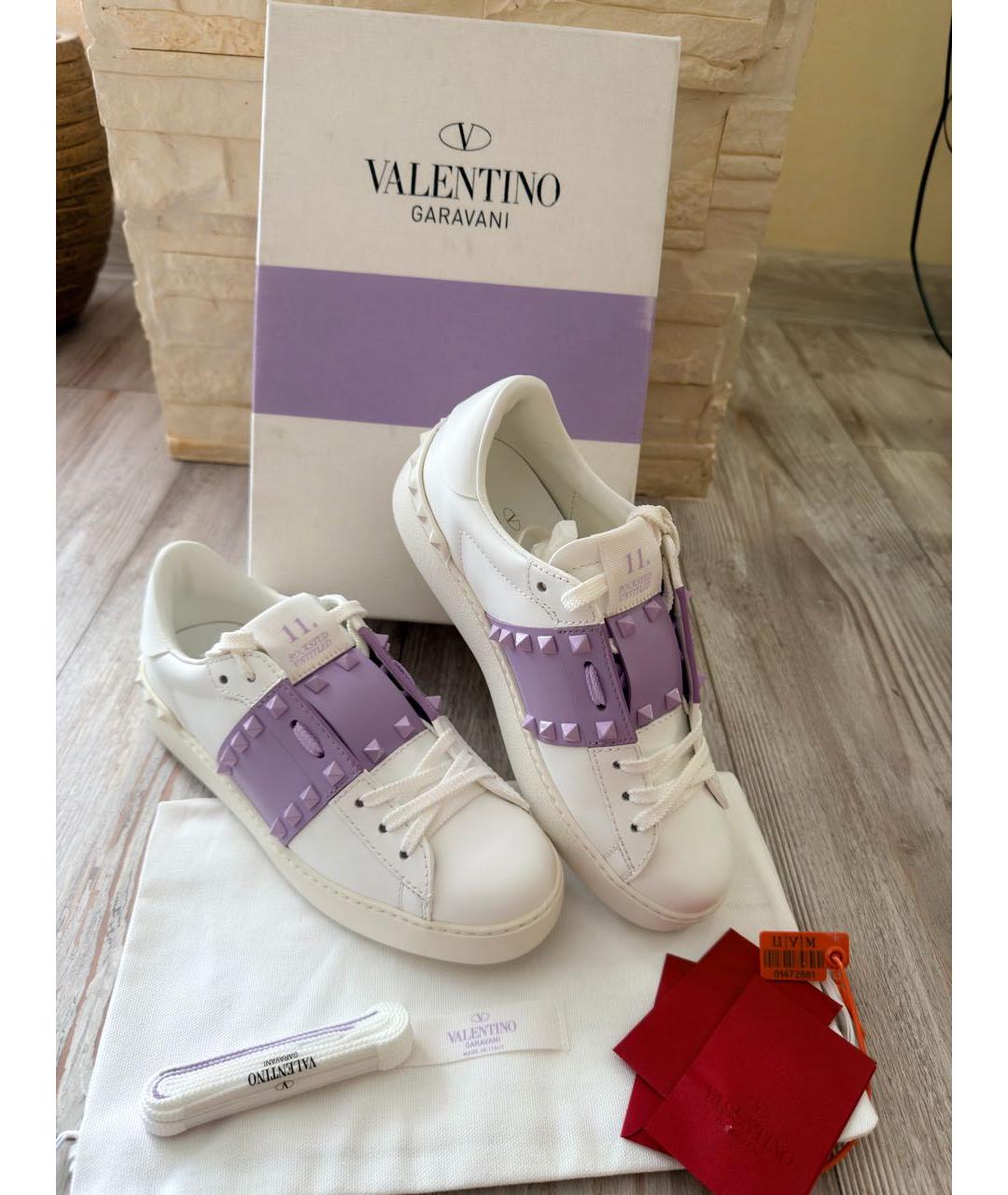 VALENTINO Белые кожаные кеды, фото 2