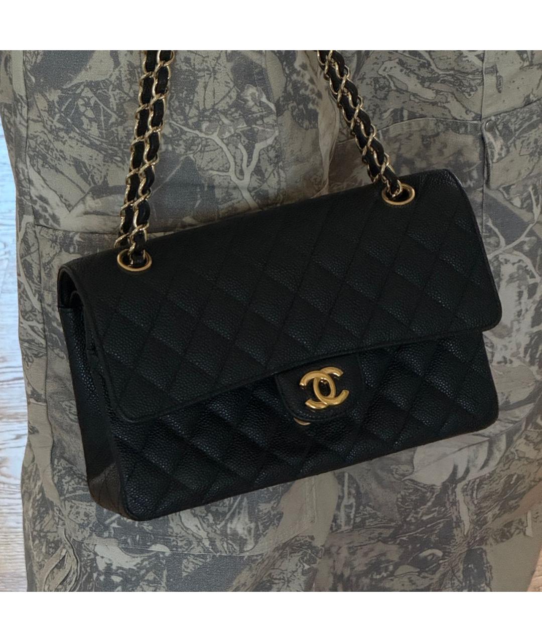 CHANEL Черная кожаная сумка через плечо, фото 2
