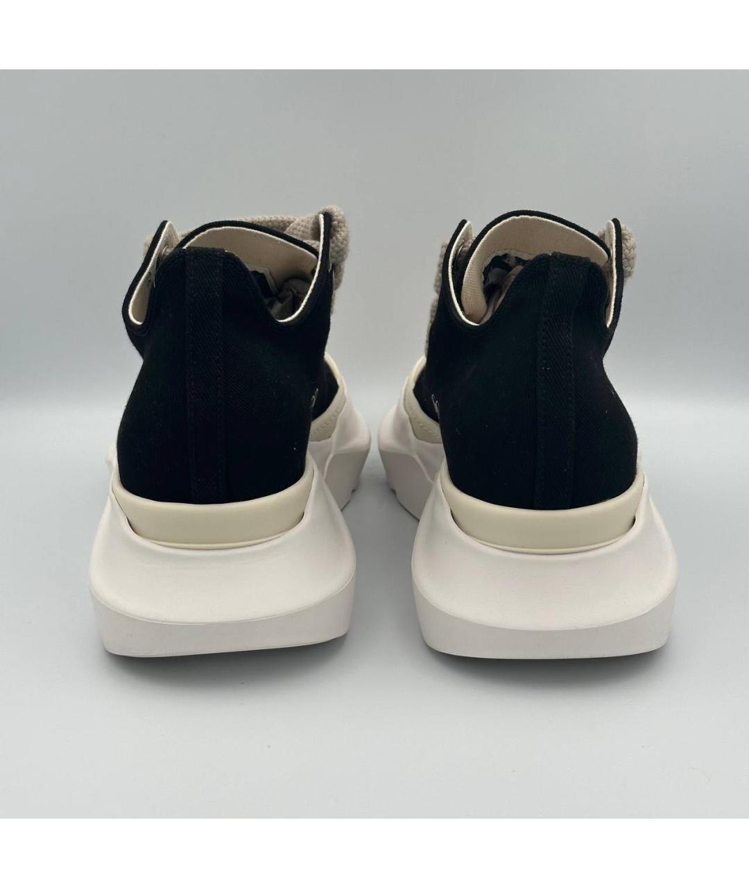 RICK OWENS Черные высокие кроссовки / кеды, фото 4