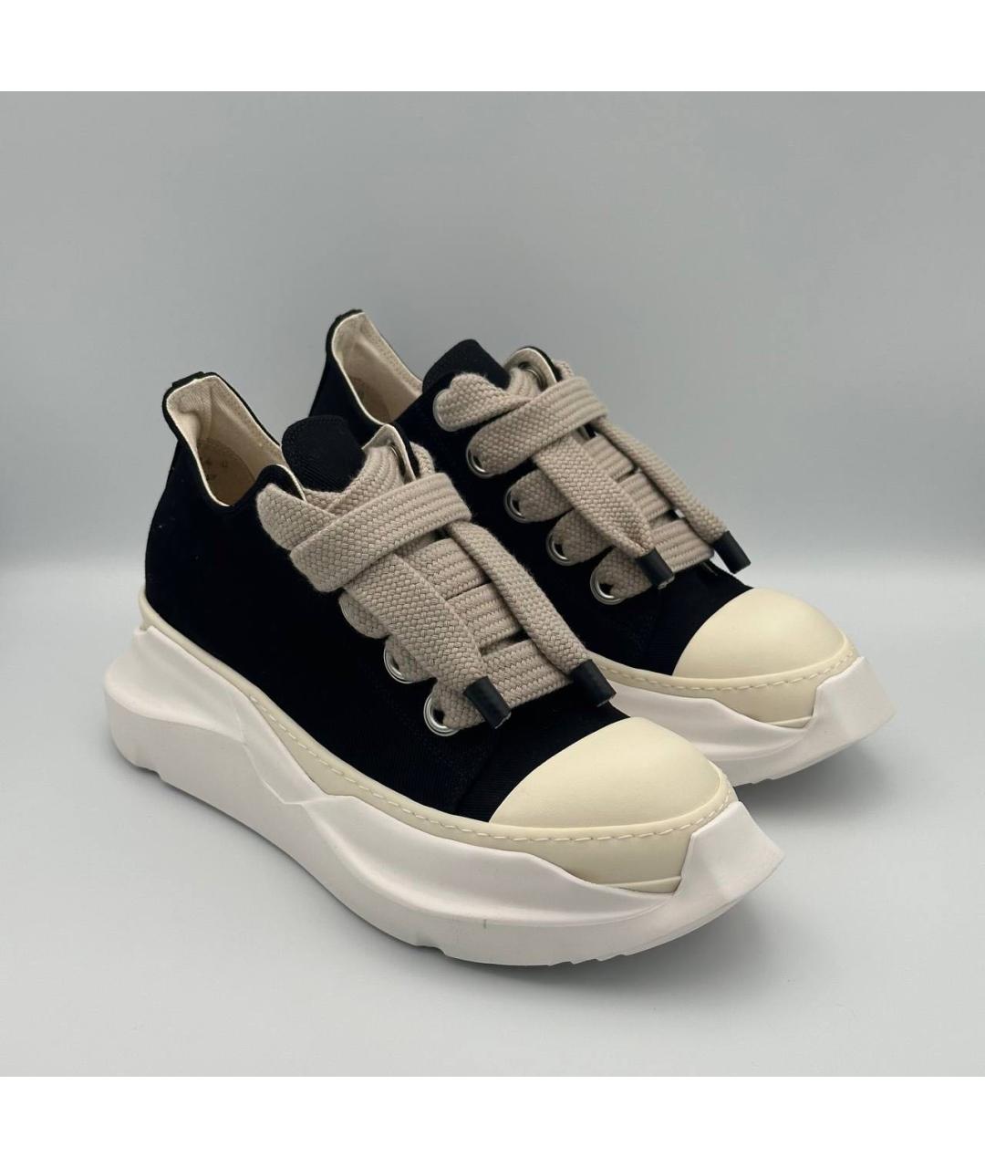 RICK OWENS Черные высокие кроссовки / кеды, фото 3