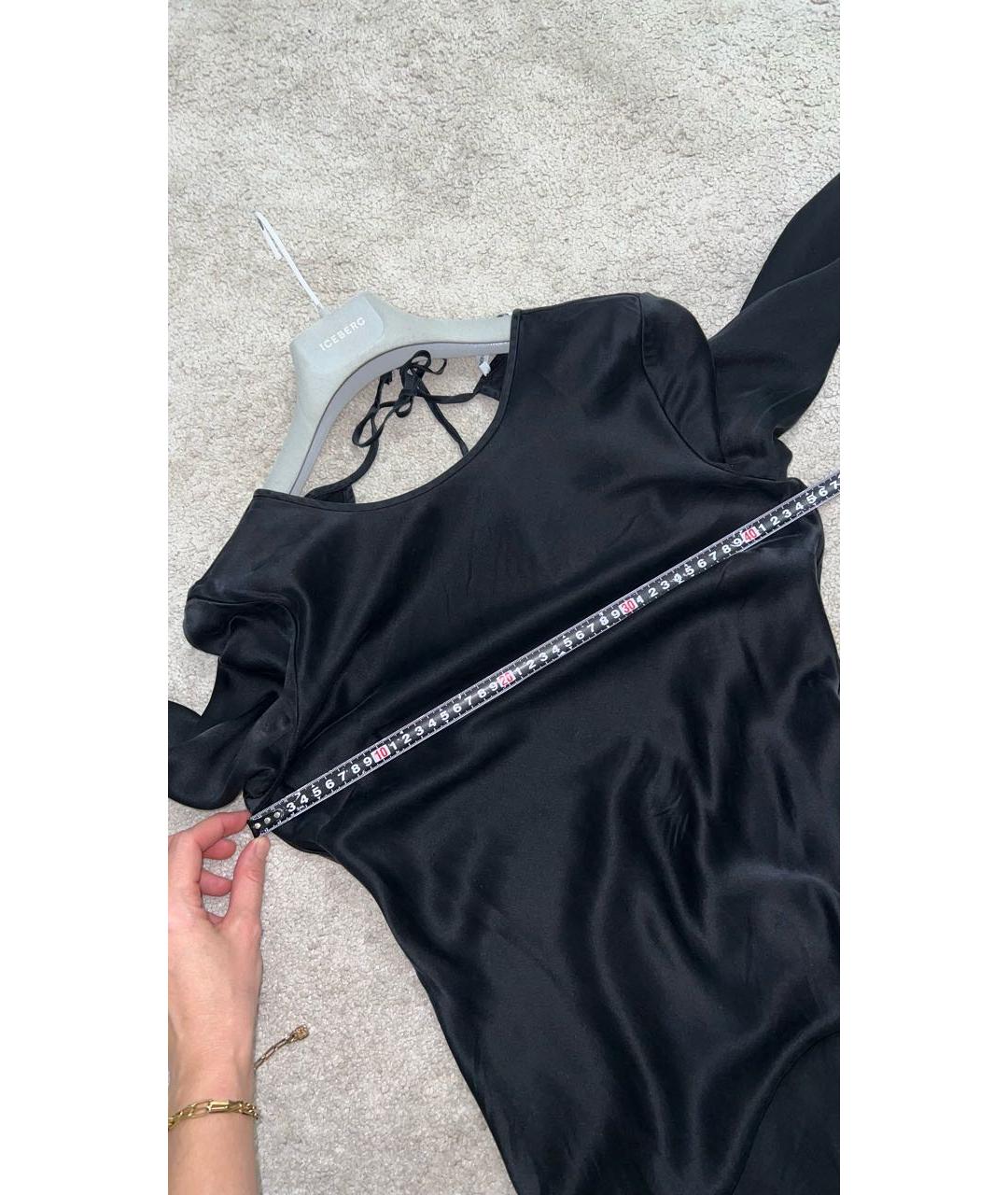 ALEXANDER WANG Черное шелковое повседневное платье, фото 6