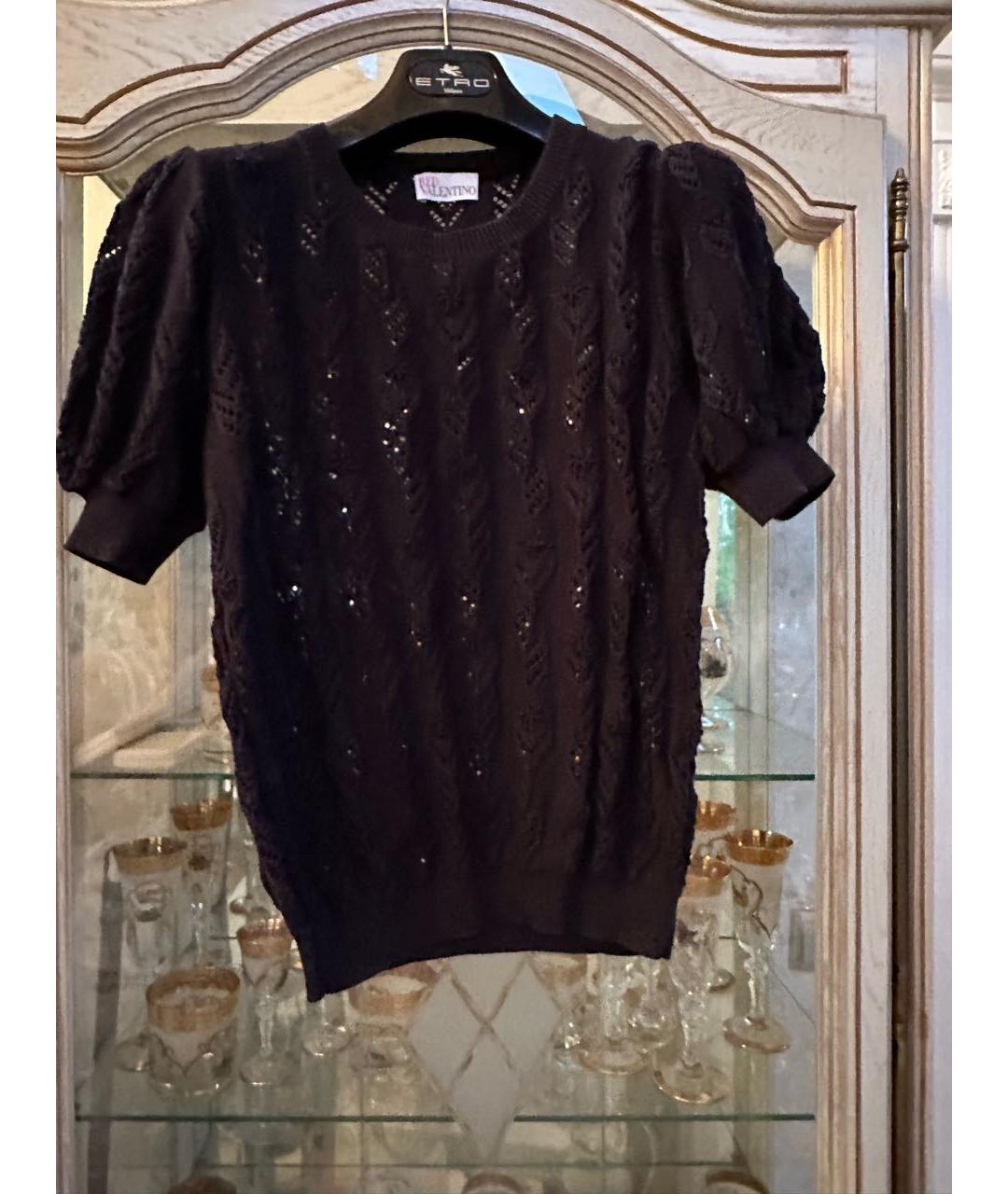 RED VALENTINO Темно-синий хлопковый джемпер / свитер, фото 3