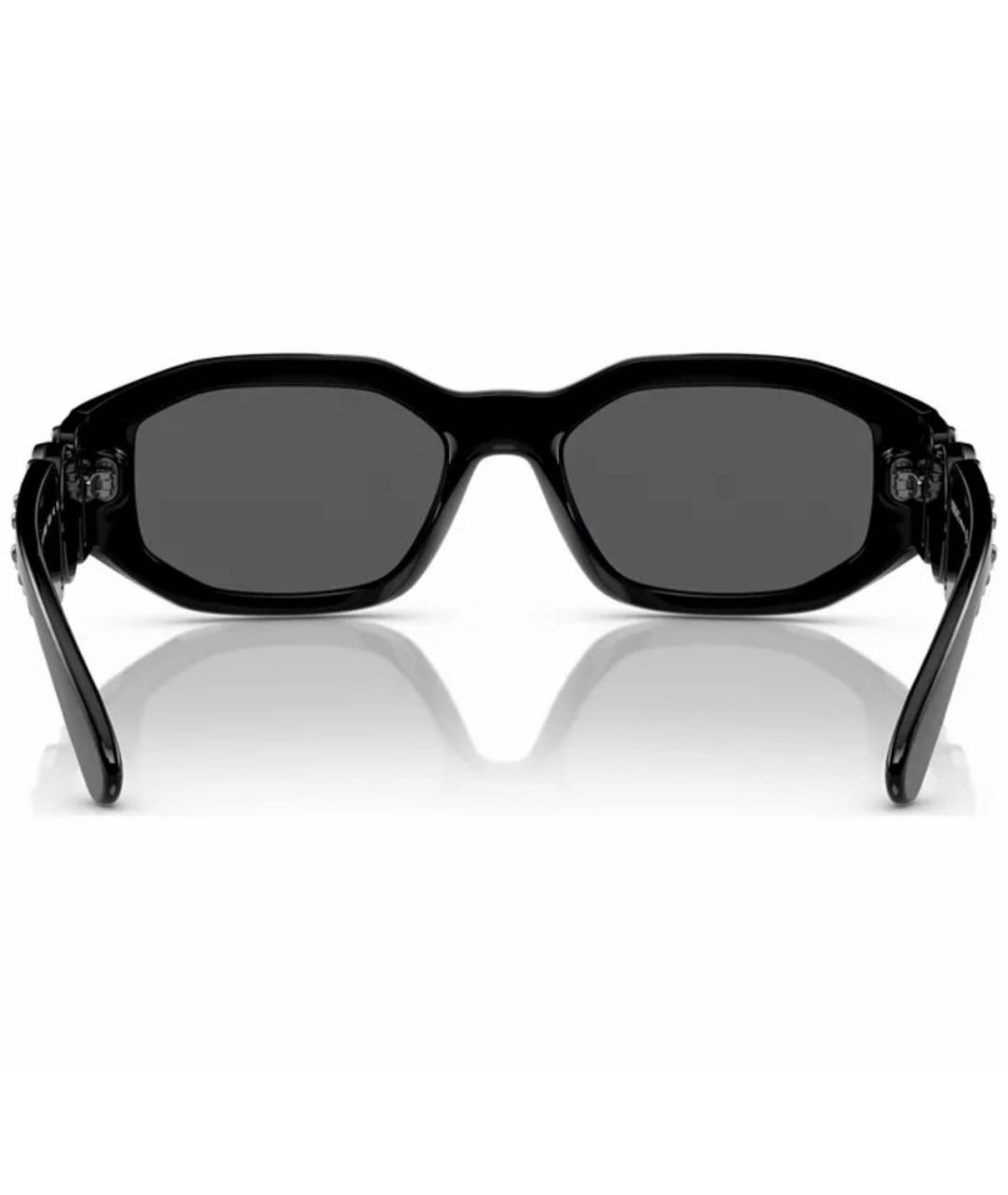 VERSACE Черные пластиковые солнцезащитные очки, фото 4