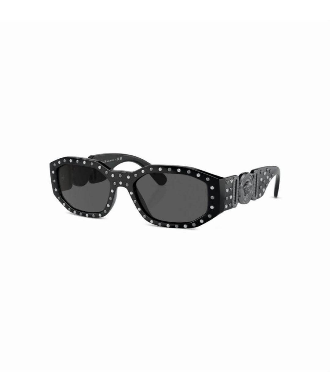 VERSACE Черные пластиковые солнцезащитные очки, фото 8