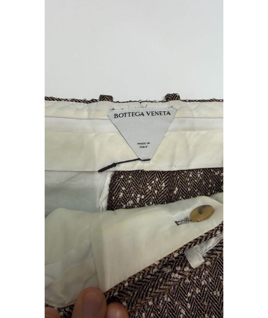 BOTTEGA VENETA Коричневый вискозный костюм с брюками, фото 7