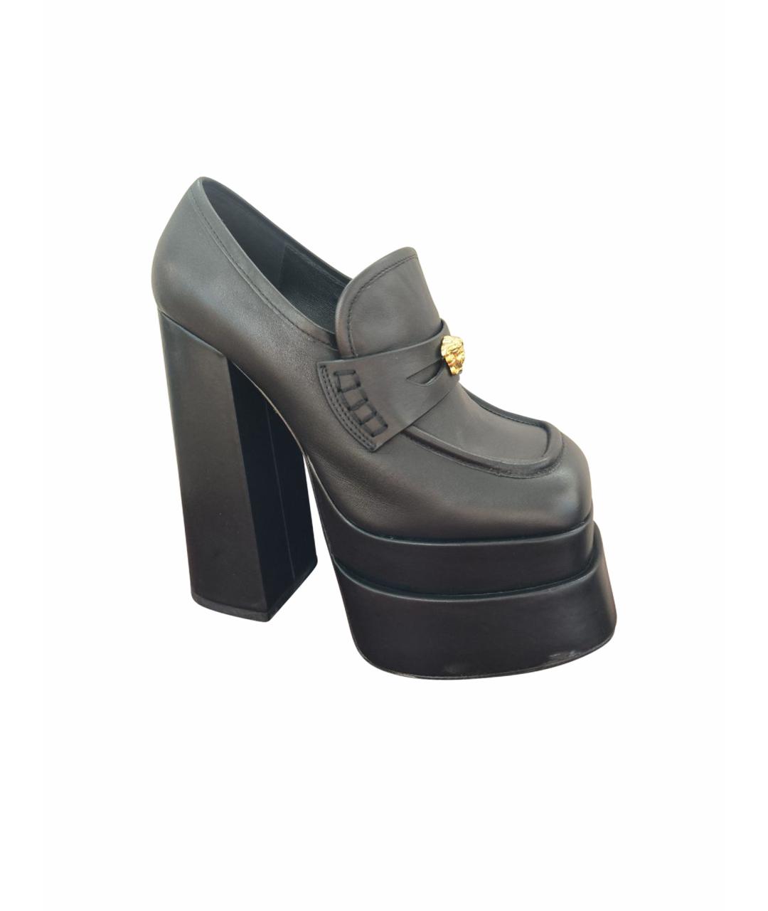 VERSACE COLLECTION Черные кожаные туфли, фото 1