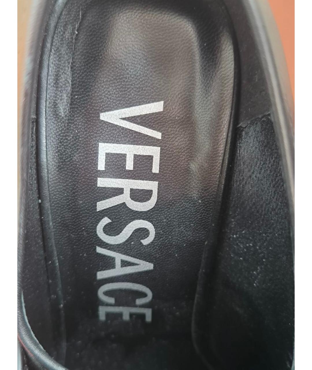 VERSACE COLLECTION Черные кожаные туфли, фото 3