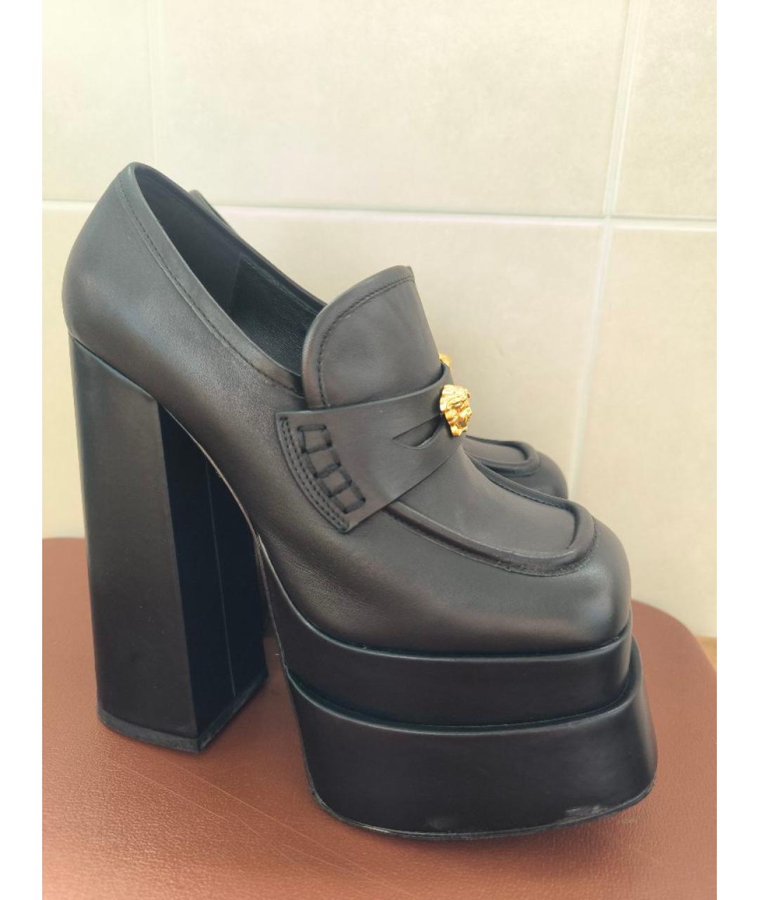 VERSACE COLLECTION Черные кожаные туфли, фото 10
