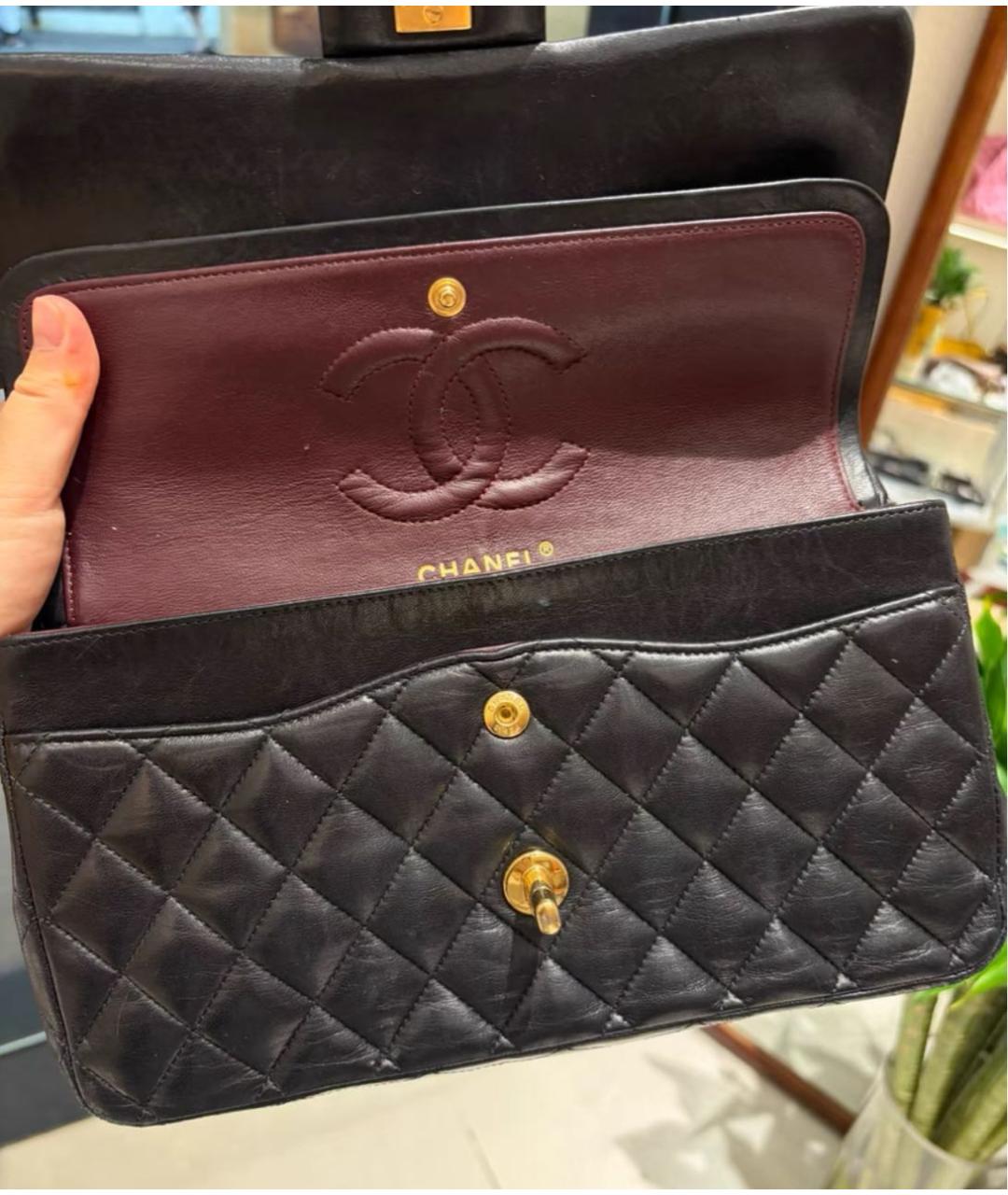 CHANEL Черная кожаная сумка через плечо, фото 4