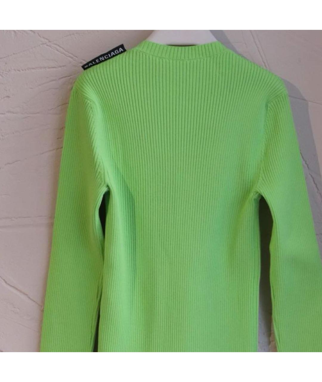 BALENCIAGA Салатовая вискозная водолазка, фото 7