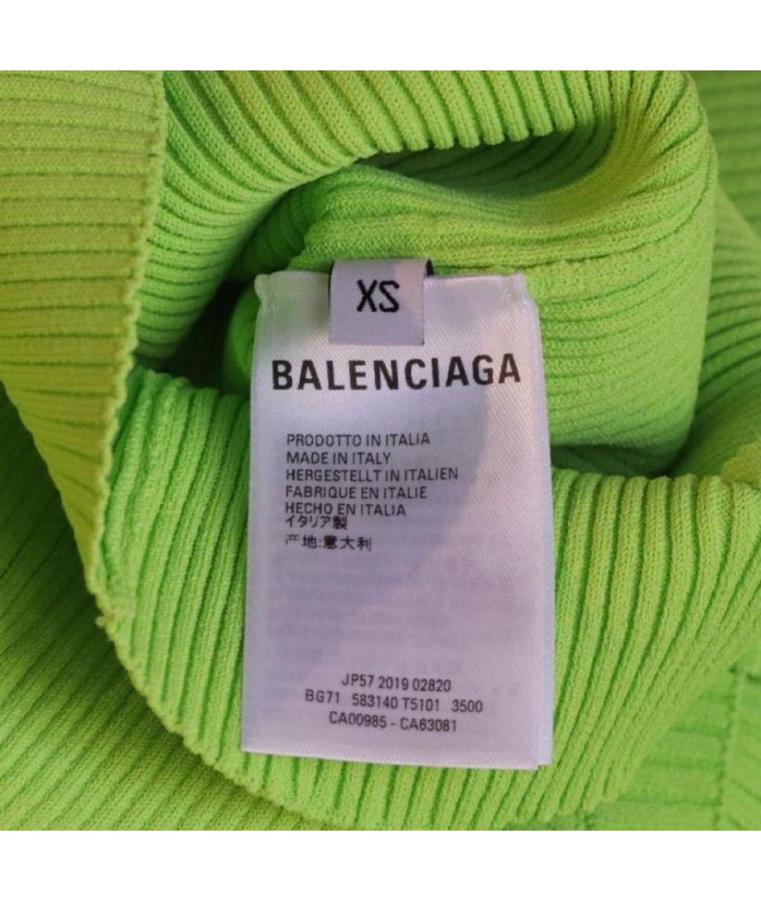 BALENCIAGA Салатовая вискозная водолазка, фото 6