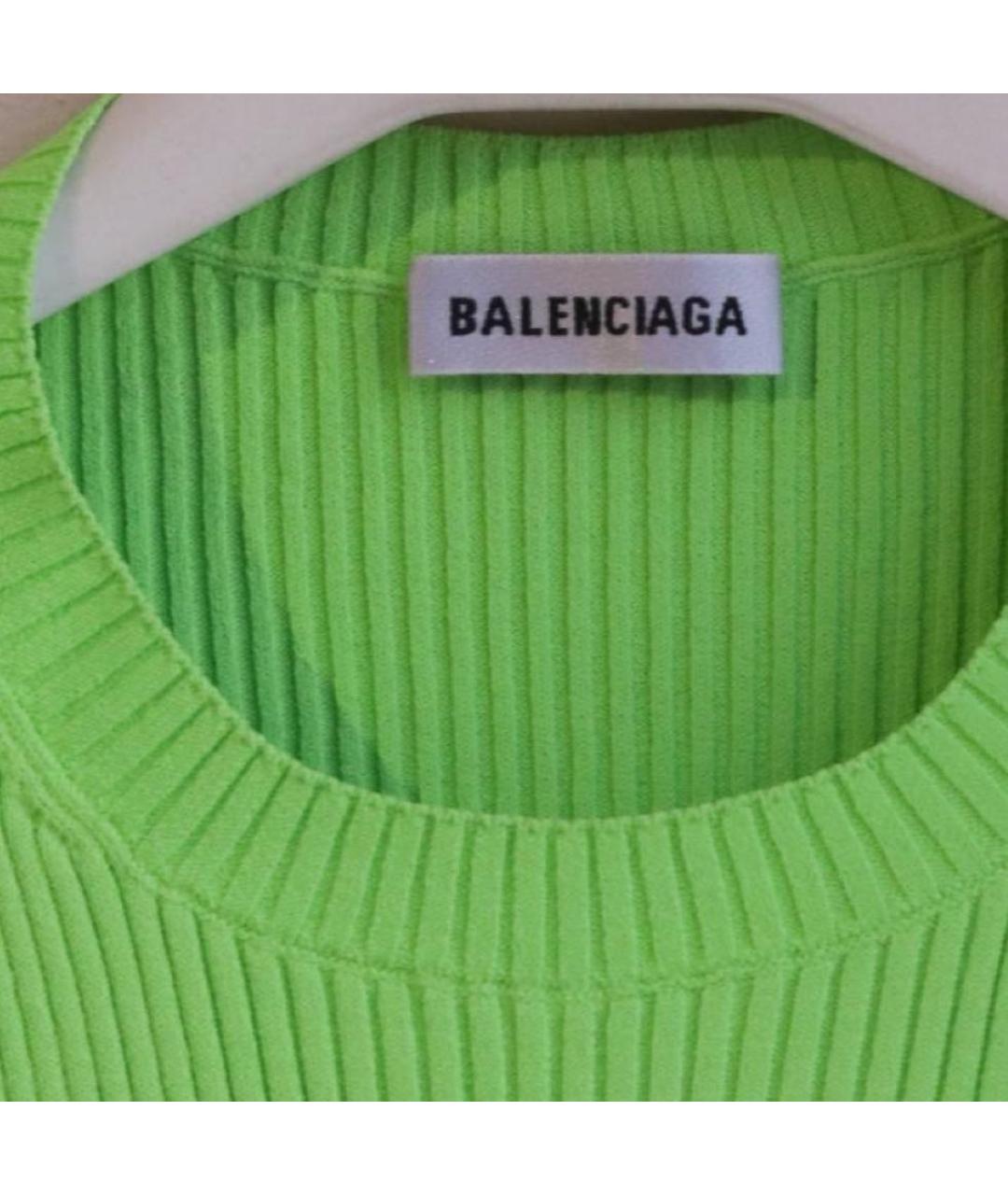 BALENCIAGA Салатовая вискозная водолазка, фото 5