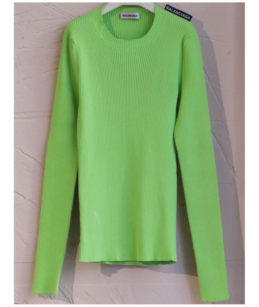 BALENCIAGA Салатовая вискозная водолазка, фото 3