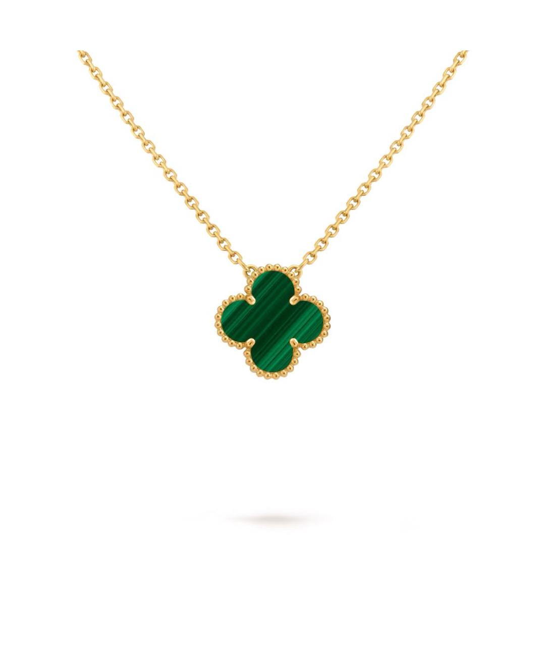 VAN CLEEF & ARPELS Зеленое колье из желтого золота, фото 7