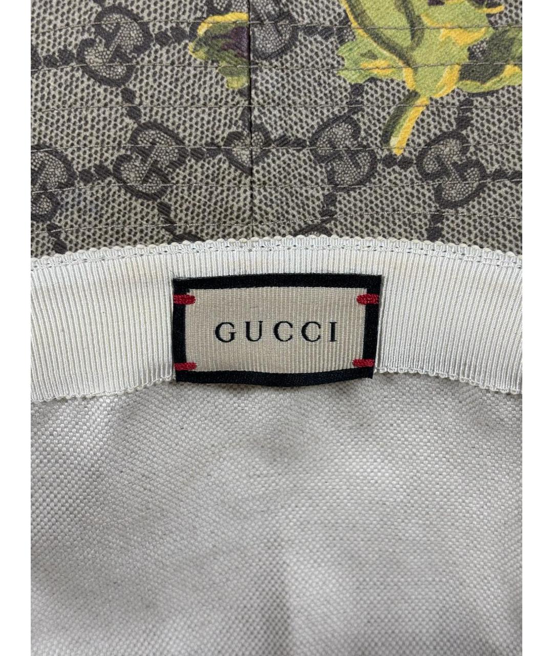 GUCCI Бежевая кожаная панама, фото 6