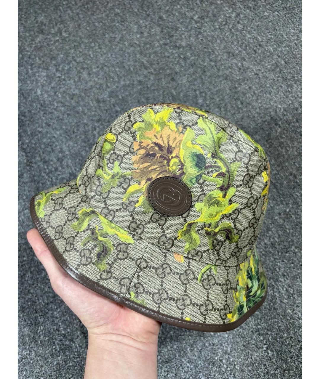 GUCCI Бежевая кожаная панама, фото 2