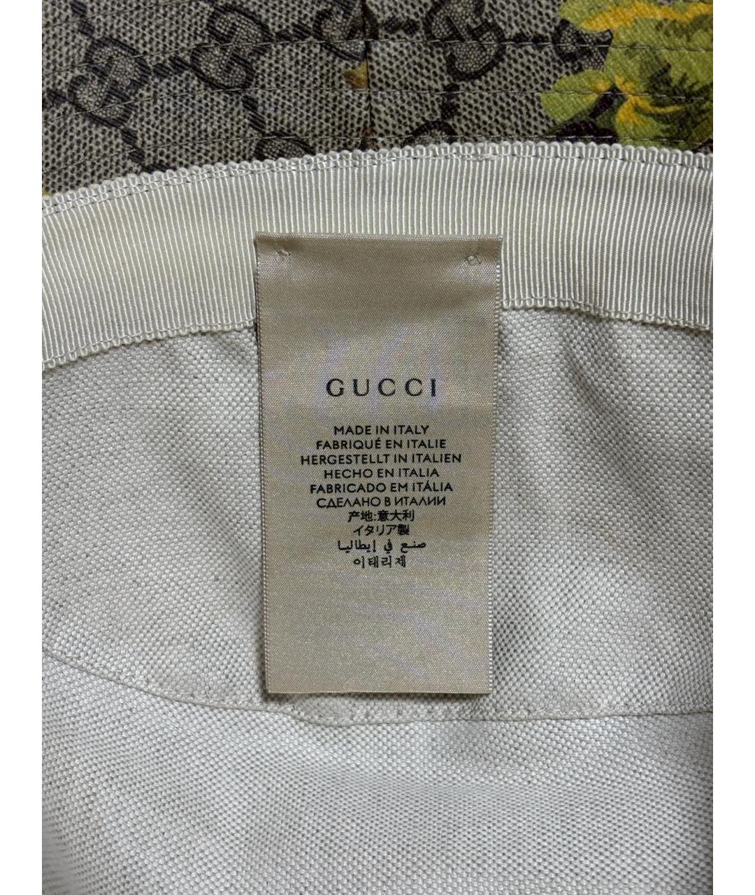 GUCCI Бежевая кожаная панама, фото 7