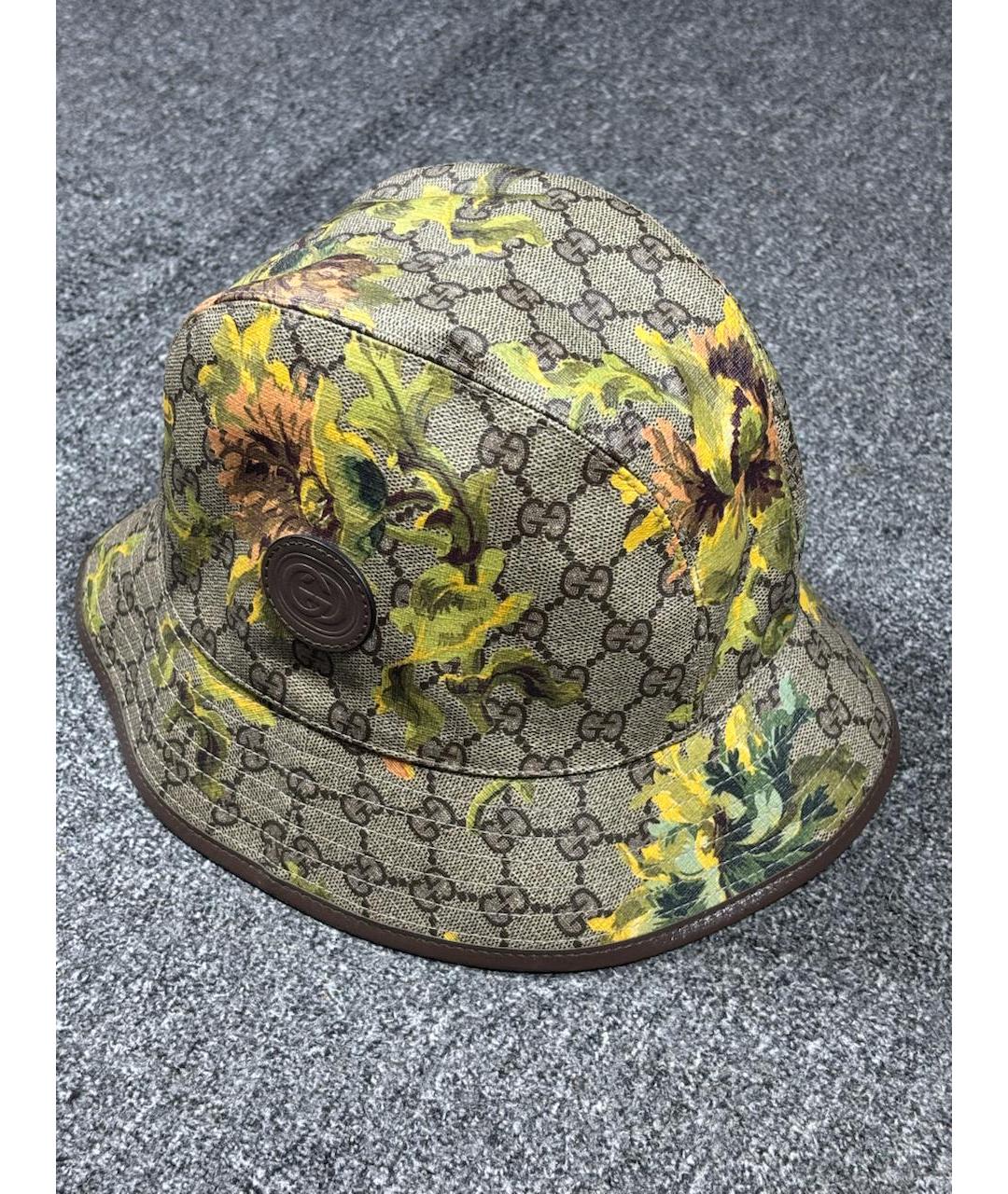 GUCCI Бежевая кожаная панама, фото 3