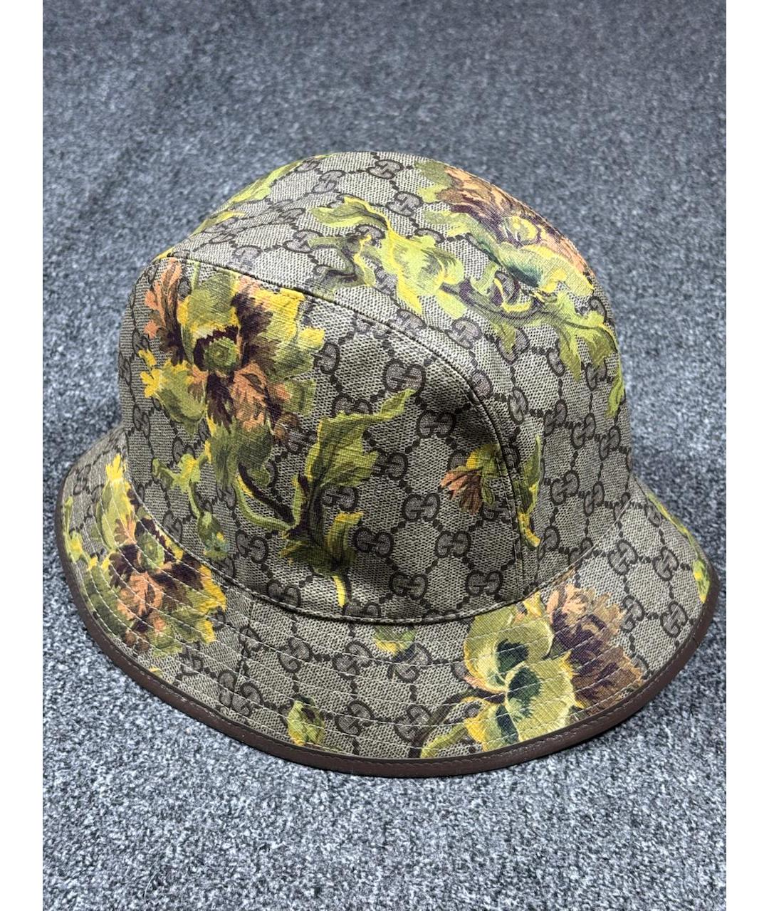 GUCCI Бежевая кожаная панама, фото 4