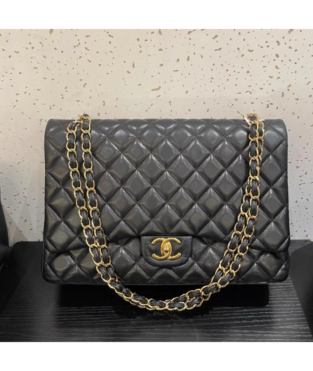 CHANEL Черная кожаная сумка через плечо, фото 4