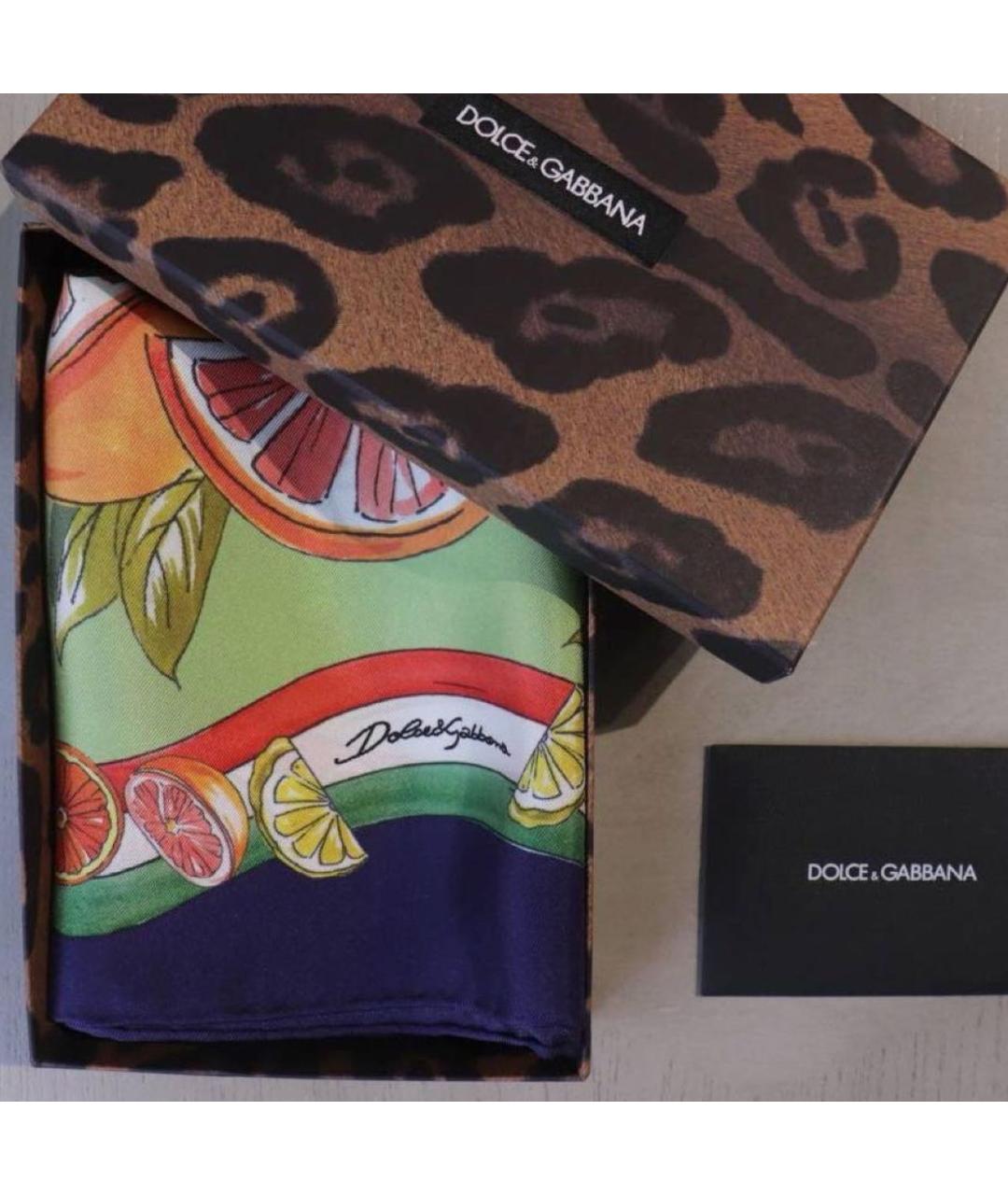 DOLCE&GABBANA Мульти шелковый платок, фото 4