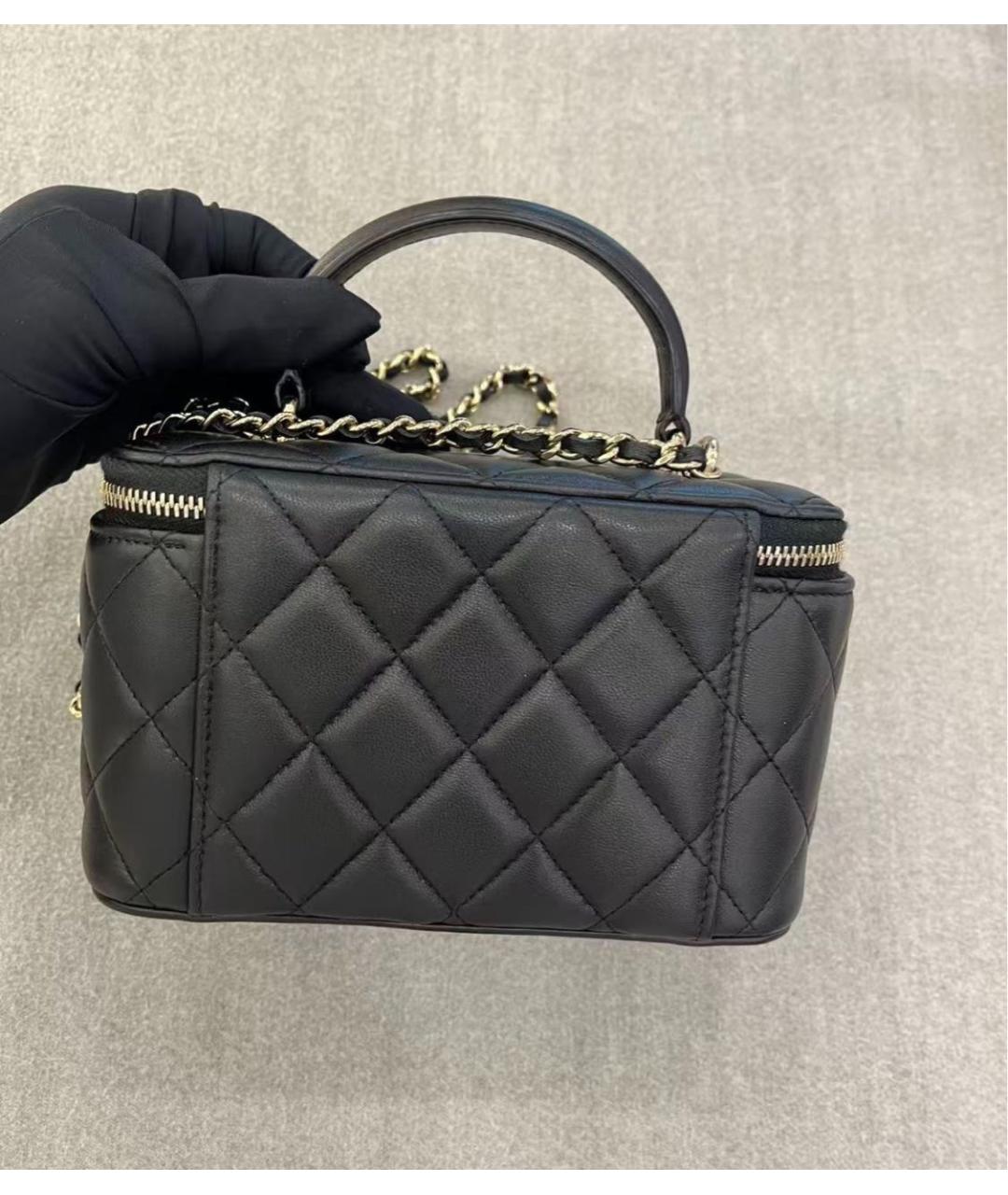 CHANEL Черная кожаная сумка через плечо, фото 3