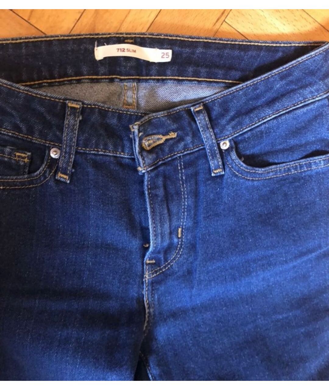 LEVI'S Синие прямые джинсы, фото 3