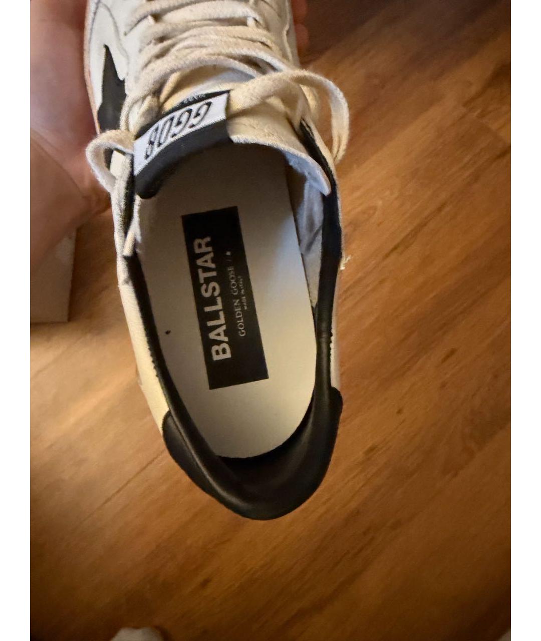 GOLDEN GOOSE DELUXE BRAND Белые кожаные низкие кроссовки / кеды, фото 3