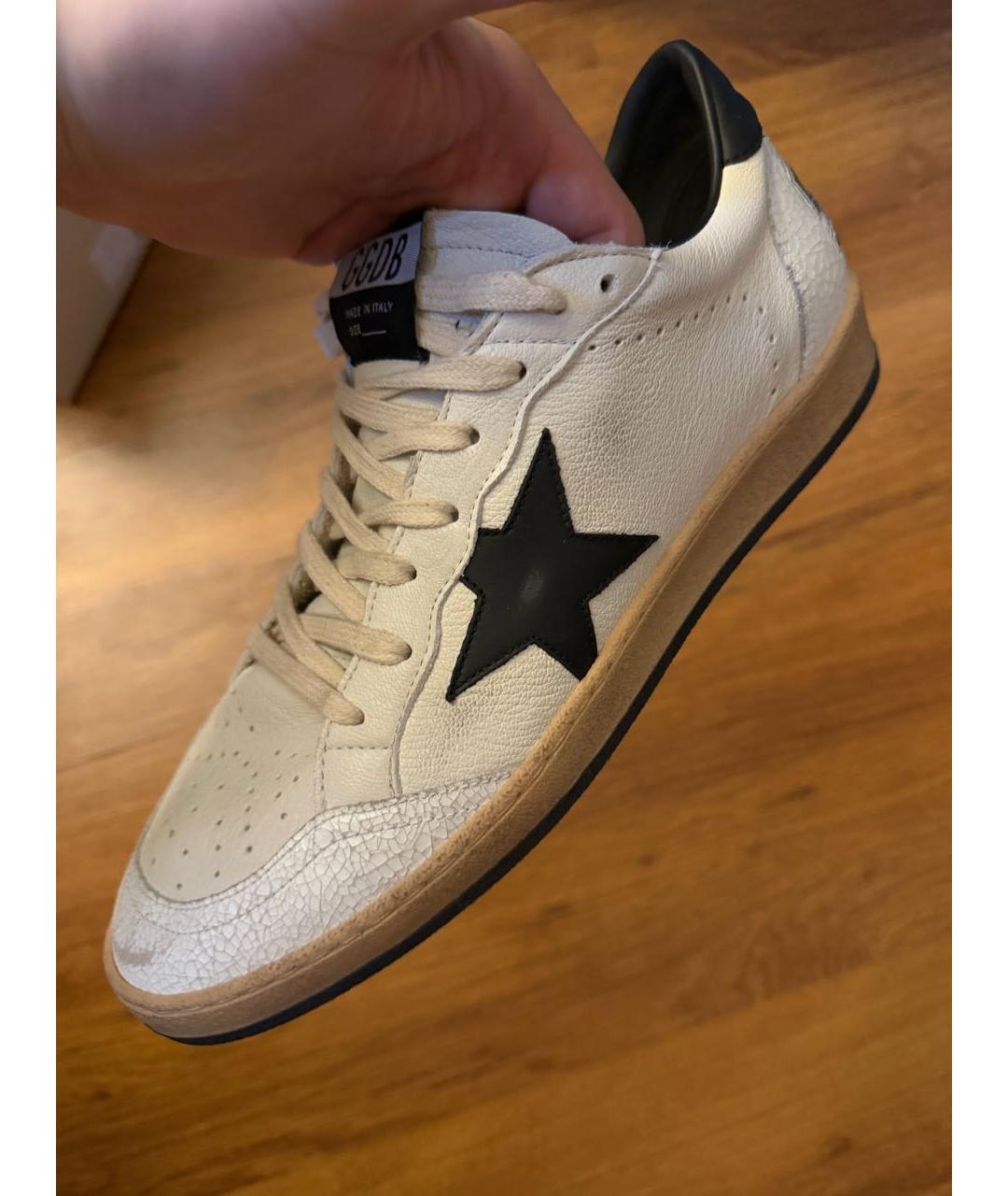 GOLDEN GOOSE DELUXE BRAND Белые кожаные низкие кроссовки / кеды, фото 7