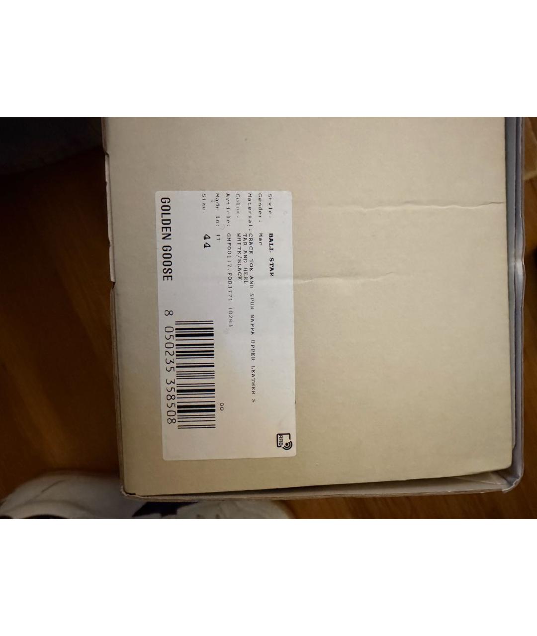 GOLDEN GOOSE DELUXE BRAND Белые кожаные низкие кроссовки / кеды, фото 6