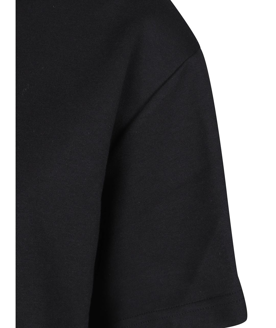 BALENCIAGA Черная хлопковая футболка, фото 2