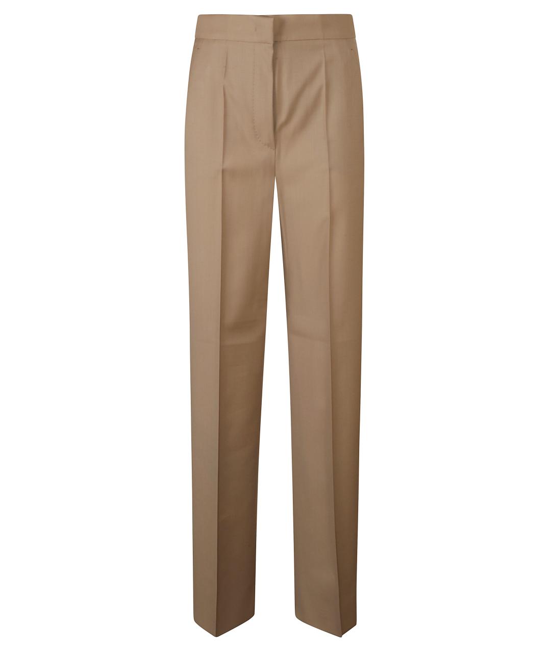 MAX MARA Коричневые прямые брюки, фото 1