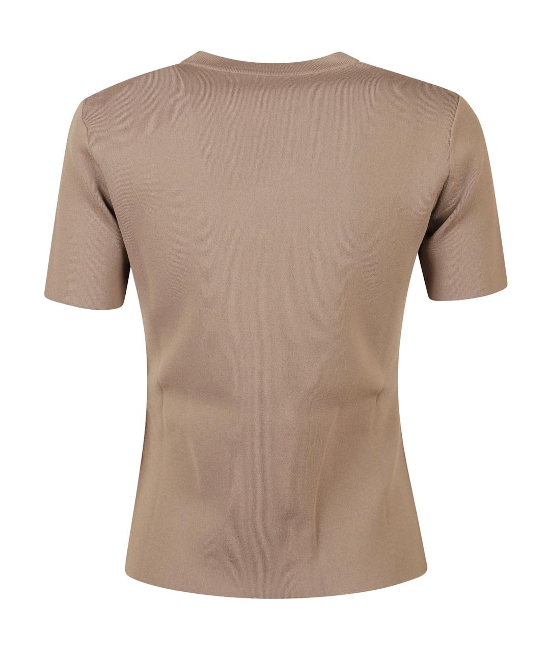 MAX MARA Коричневая футболка, фото 3