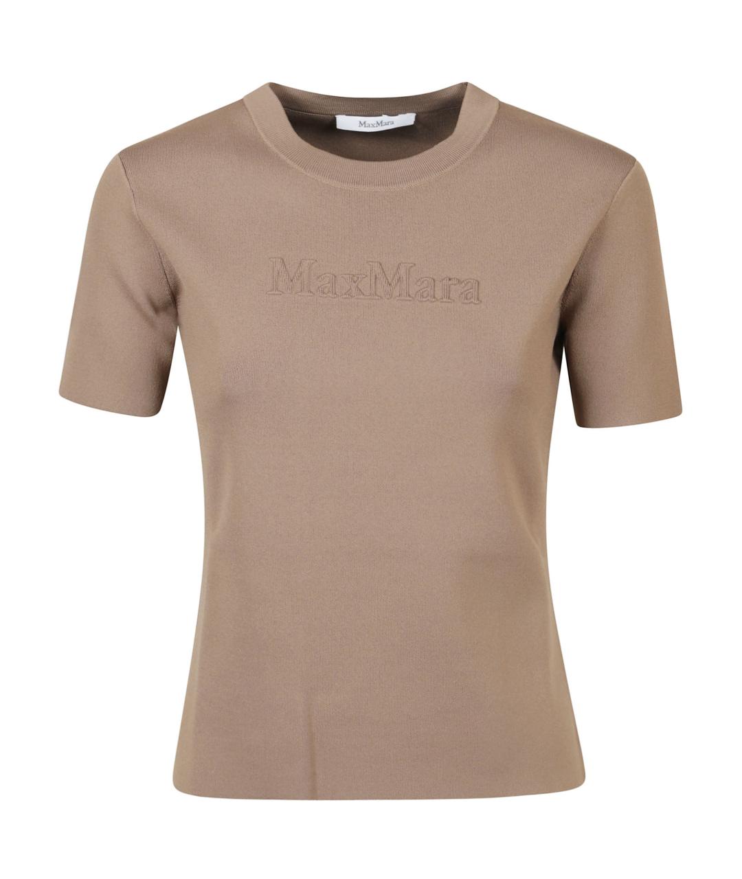 MAX MARA Коричневая футболка, фото 1